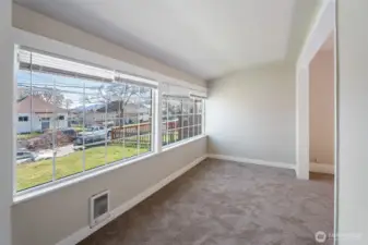 Lots of light in living room area