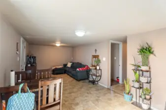 Garage apartment dining/living area