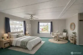 Bedroom2.  DDigitally staged for illustration purposes.