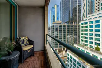 A second covered terrace offers a more private outdoor retreat within the penthouse.