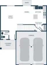 Photographs are for illustrative purposes only. Features, finishes, interior/exterior colors, landscaping and floorplan shown may vary from actual homes built