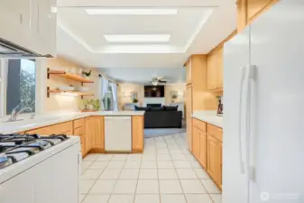 Bright Kitchen off Family Room