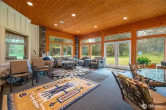 Enclosed back room