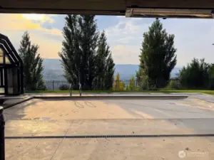 retracted enclosure, fully closed, wide open or sides only open with roof still covering pool.