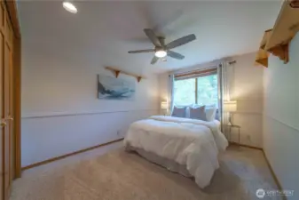 One of the two spacious guest room upstairs.