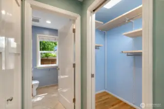Hard-to-get: Spacious primary suite walk-in closet!