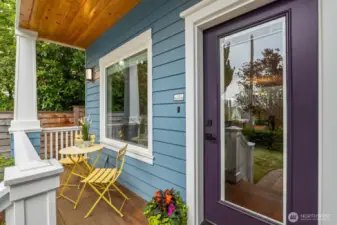 Adorable front porch.