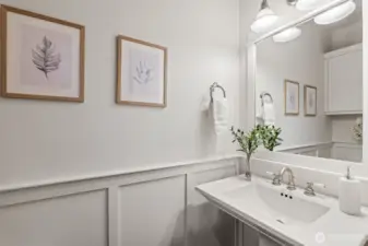 Powder bath.
