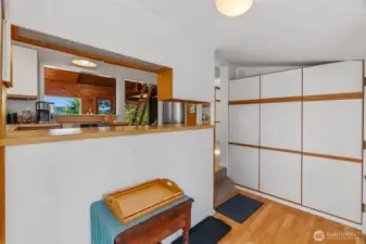 lots of storage in mud room area