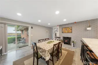 Sliding glass door off the dining room opens to the back patio and yard for easy indoor outdoor living.