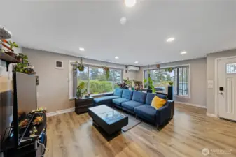 Durable laminate flooring for a clean contemporary feel and low maintenance living.