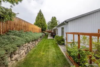 Private backyard area