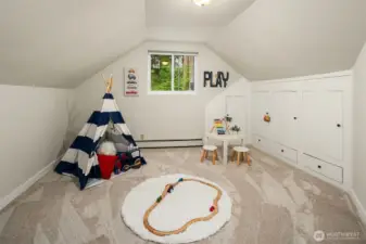 Playroom, office, den...this room can serve as many functions