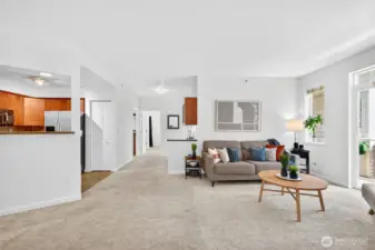 Light bright second floor condo with 2 bedrooms and 2 bathrooms