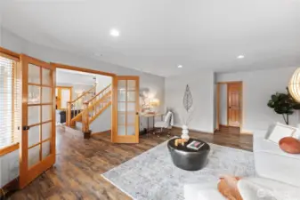 French door entry into the family room!