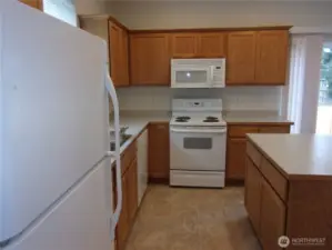 Kitchen as seen from formal dining room.