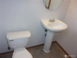 Half-bath on main level.