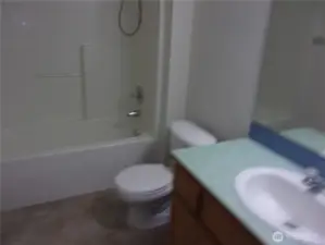 Main bath on second floor.