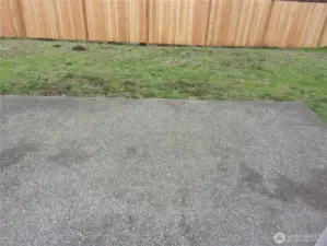 Back yard and patio.