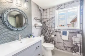 Guest bathroom w/Shower + Nautical theme