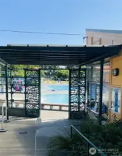 Entrance to the nearby community pool.