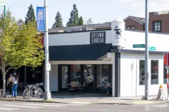 Nearby shops and cafes