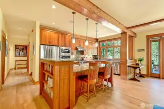 Center island with prep sink—ideal for entertaining and everyday use. Full butler’s pantry with additional storage and prep space.