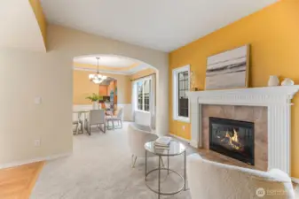 Living room off the dining room