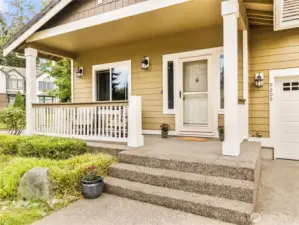 Friendly front porch to hang out on.