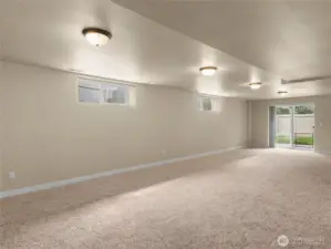 The other side of the recreation room. Not pictured downstairs is a large storage room.