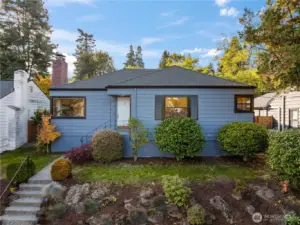 The home sits up off the street and has great light all day long