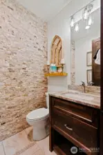 Main level powder room