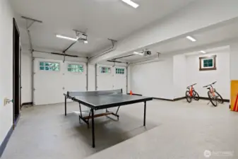 Two car garage / game room