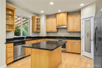 Granite countertops.