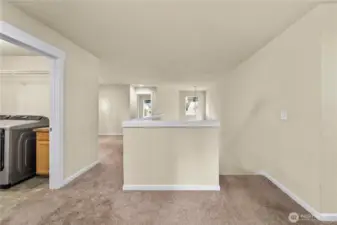 The upper level landing.