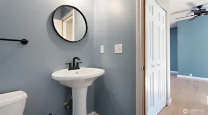 Powder room bath on main level