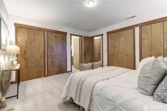 Dual (double-doored) closets in Primary Suite.