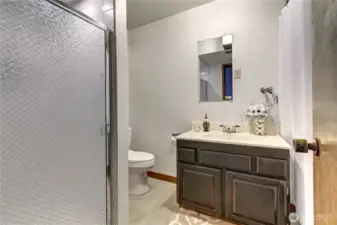 Lower level 3/4 bath