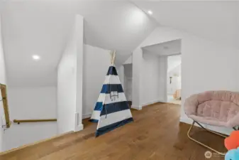 Living area on the upper level