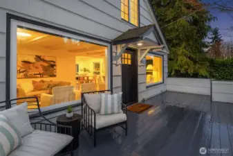 Looking SE into Living Room from the front deck.