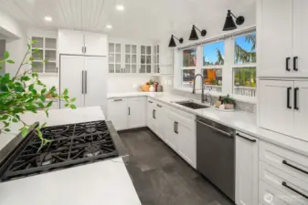 High quality appliances and a view.