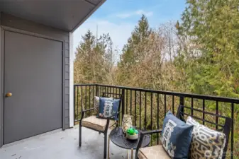 Deck backs up to greenbelt