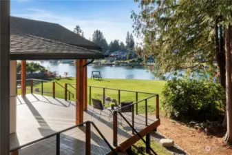 Gorgeous lake views off the deck