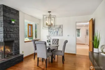 Dining space can fit large table