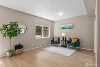Bright Lower Level with New Floors over looking the park. Private Patio Entrance to your Income Potential, MIL Unit or Flex Space!
