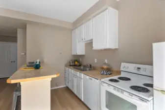 Lower Level Kitchen with New Floors over looking the park. Private Patio Entrance to your Income Potential, MIL Unit or Flex Space!