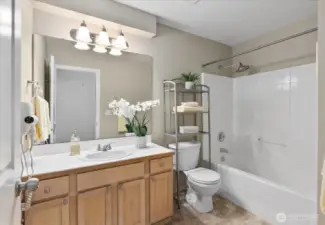 Spacious Full Bath in Lower Level.