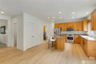 Lots of kitchen cabinet storage