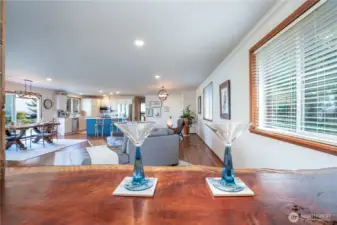 From the wet bar.  Entertain in style with  an open floor plan.