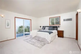 Wake up to this view from the primary bedroom on the main floor.